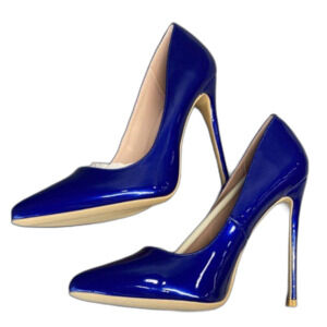 Stunning Genshuo Brand Royal Blue High Heel Pumps In Box Size 9